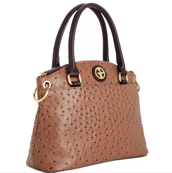 Giani Bernini Faux Ostrich Mini Satchel - Picture 5 of 9